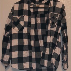 black and white flannel